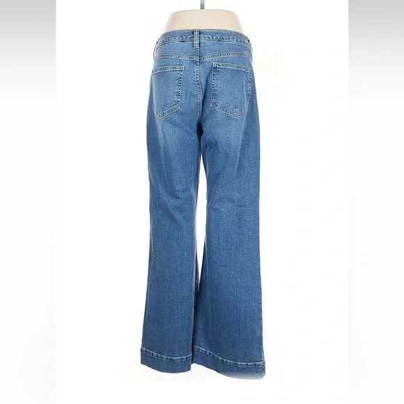 Women's Blue Wide-Leg Jeans - Picture 2 of 7
